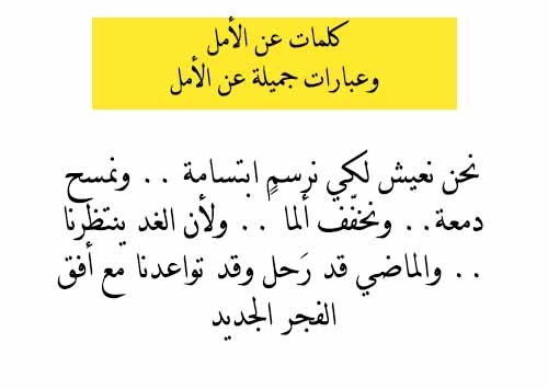 عبارات عن الامل - تفائل بما تهوي يكن 6349 9