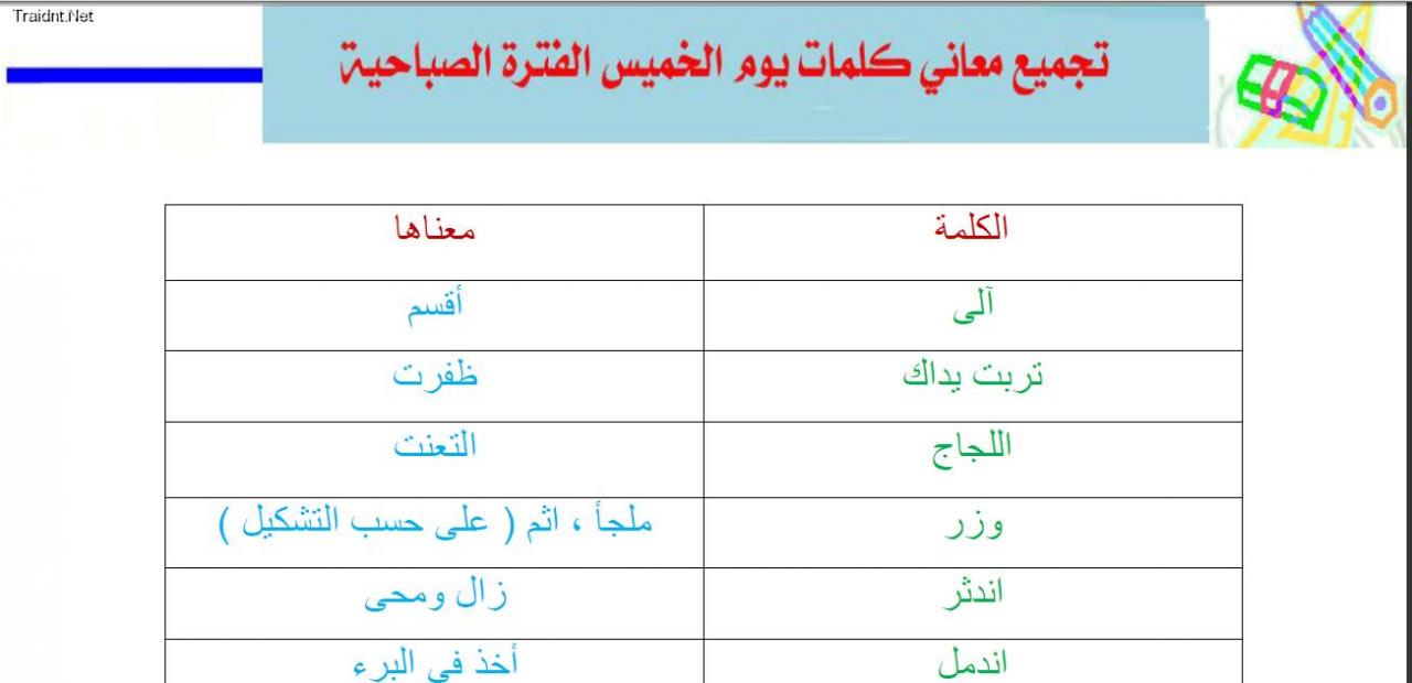 كلمات عربية - اللغه العربية لغتنا الجميله 6597 5