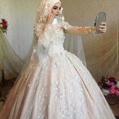 فساتين عرس للمحجبات - تشكيله مميزه من الفساتين المحجبات جديده ومختلفه 12770 5